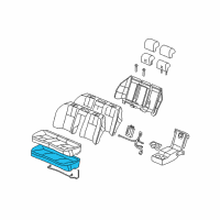 OEM 2010 Cadillac STS Pad Asm, Rear Seat Cushion (W/ Frame) Diagram - 19123042