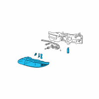 OEM 2000 Oldsmobile Alero Composite Headlamp Diagram - 22689652