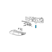 OEM Oldsmobile Alero Retainer-Headlamp *Black Diagram - 22659130