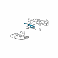 OEM 1999 Oldsmobile Alero Harness Asm-Fwd Lamp Wiring Diagram - 15311277