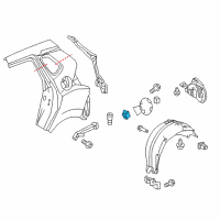 OEM Honda Fit Spring, Fuel Lid Open Diagram - 74494-T0A-A00