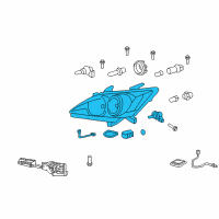 OEM 2007 Lexus ES350 Headlamp Unit With Gas, Left Diagram - 81185-33680