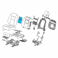 OEM Cadillac XT6 Seat Back Heater Diagram - 84601801