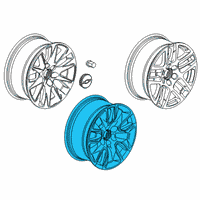 OEM 2019 Chevrolet Silverado 1500 LD Wheel, Alloy Diagram - 23376222