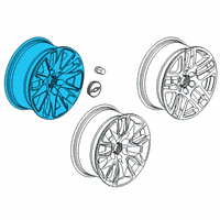 OEM 2019 Chevrolet Silverado 1500 Wheel, Alloy Diagram - 84486663