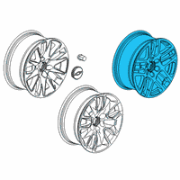 OEM 2019 Chevrolet Silverado 1500 Wheel, Alloy Diagram - 23376225