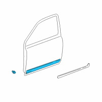 OEM 2002 Toyota Echo Lower Molding Diagram - 75735-52010