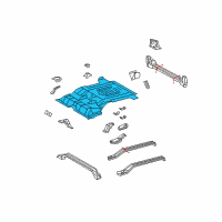 OEM 2010 Toyota FJ Cruiser Rear Floor Pan Diagram - 58311-35091