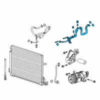 OEM Cadillac CTS Rear AC Tube Diagram - 22878733