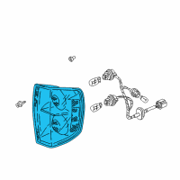 OEM Honda Pilot Lamp Unit, L. Tail Diagram - 33551-S9V-A11