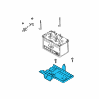 OEM 2005 Kia Sedona Battery Tray Diagram - 0K55256120B