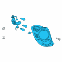 OEM Chevrolet Sonic Tail Lamp Assembly Diagram - 42407869