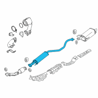 OEM 2013 Nissan Juke Exhaust, Sub Muffler Assembly Diagram - 20300-1KC0C