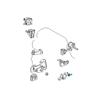 OEM 2010 Toyota RAV4 Side Mount Bracket Damper Diagram - 12351-11072