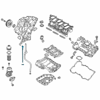 OEM 2016 Hyundai Genesis Coupe Oil Level Gauge Rod Assembly Diagram - 26611-3C101