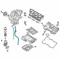 OEM 2016 Hyundai Azera Oil Level Gauge Guide Diagram - 26612-3C203