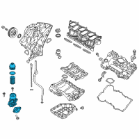 OEM Kia Sedona Oil Filter Complete Assembly Diagram - 263003CAB1