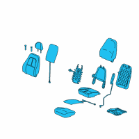OEM Saturn Vue Seat Assembly Diagram - 25988045