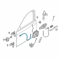 OEM BMW 540i xDrive Bowden Cable, Door Opener, Front Diagram - 51-21-7-339-444