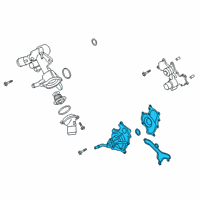 OEM 2020 Lincoln Aviator Water Pump Assembly Diagram - L1MZ-8501-A