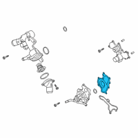 OEM 2021 Ford Explorer Water Pump Assembly Gasket Diagram - L1MZ-8507-A