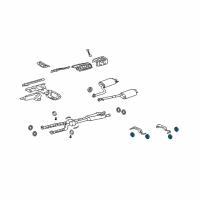 OEM 2009 Lexus LS460 Support, Exhaust Pipe Diagram - 17565-07040