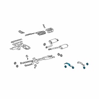 OEM 2014 Lexus LS460 Support Sub-Assy, Exhaust Pipe, NO.3 Diagram - 17508-38070