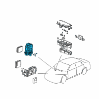 OEM 1999 Honda Accord Box Assembly, Fuse Diagram - 38210-S84-A31