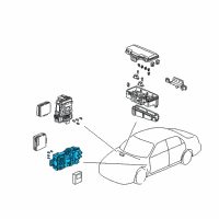 OEM 2000 Honda Accord Box Assembly, Fuse Diagram - 38200-S84-A01