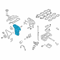 OEM Nissan Cover Assembly-Front, Timing Chain Diagram - 13500-80B0A