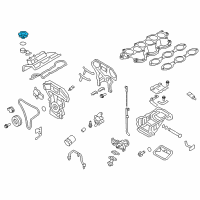 OEM 2010 Nissan GT-R Cap Assy-Oil Filler Diagram - 15255-JF01A