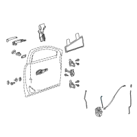 OEM 2011 Cadillac SRX Lock Rod Diagram - 25778593