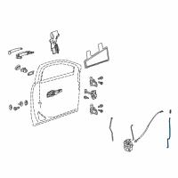 OEM 2015 Cadillac SRX Lock Rod Diagram - 25956859