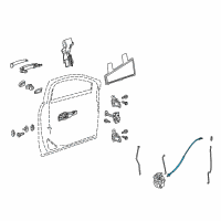 OEM 2011 Cadillac SRX Lock Cable Diagram - 20914983