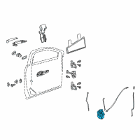 OEM 2015 Cadillac SRX Latch Diagram - 13579496