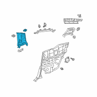 OEM 2019 Lexus LC500h GARNISH Assembly, Center Pillar Diagram - 62410-11020-C5