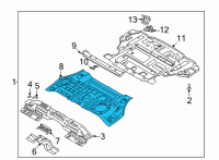 OEM 2022 Hyundai Santa Fe Panel Assembly-Rear Floor, FRT Diagram - 65511-S2500