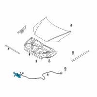 OEM 2008 Hyundai Santa Fe Latch Assembly-Hood Diagram - 81130-2B010