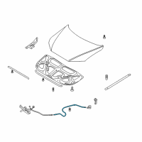 OEM Hyundai Santa Fe Cable Assembly-Hood Latch Release Diagram - 81190-2B000