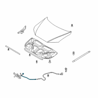 OEM Hyundai Santa Fe Cable Assembly-Hood Latch Release Diagram - 81190-2B100