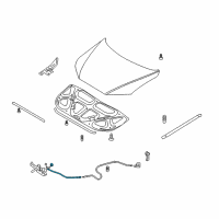 OEM 2011 Hyundai Santa Fe Cable Assembly-Hood Latch Release Diagram - 81190-2B100