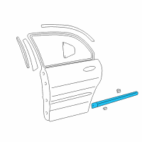 OEM 2006 Kia Optima MOULDING Assembly-Rear Door Diagram - 877313C200XX