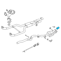 OEM 2017 BMW M6 Gran Coupe Tailpipe Trim Diagram - 18-30-7-849-341