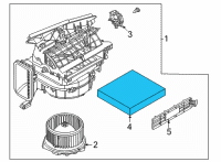 OEM 2021 Nissan Rogue Air Filter Kit-Air Conditioner Diagram - 27277-6RF0A