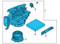 OEM 2021 Nissan Rogue Blower Assy-Front Diagram - 27200-6RF0A