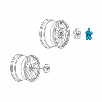 OEM 1998 Chevrolet Corvette Wheel Trim CAP Diagram - 9592415