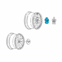 OEM Chevrolet Corvette Center Cap Diagram - 9594012