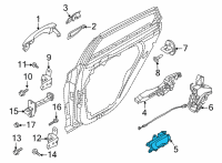 OEM Kia K5 Rear Door Handle Assembly Diagram - 83610L3000QA1