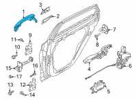 OEM Kia K5 Rear Door Outside Handle Diagram - 83661L2000