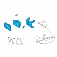 OEM 1994 Chevrolet S10 Blazer Headlight Capsule Diagram - 16524810